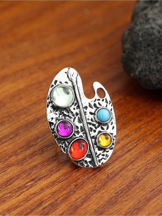 Invisible Wings Jewelry - Vintage Painting Color Palette Ring